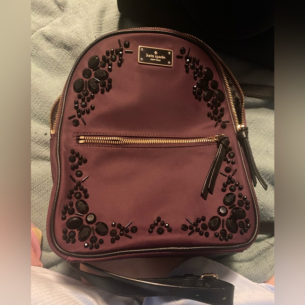 Kate Spde bejeweled small backpack